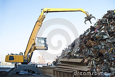 Large tracked excavator Stock Photo