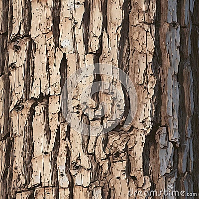 Large tree trunk bark Woodgrain pattern for wallpaper or background Stock Photo