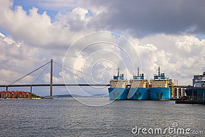 Large tugs in port Stock Photo