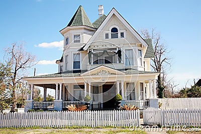 Large Victorian Style Home Stock Photo