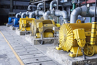 Large water pumps Stock Photo