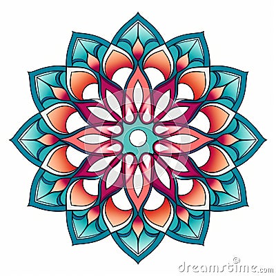 Vibrant Mandala Designs: Hand-drawn Flowers And Geometric Patterns Stock Photo