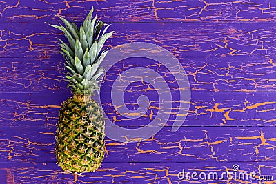 Large whole ripe juicy tropical pineapple Stock Photo