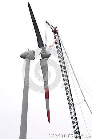 Large wind turbine Stock Photo