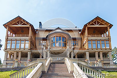 A large wooden mansion Stock Photo