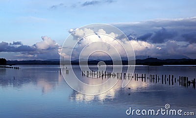 The largest artificial lake in Slovenia Stock Photo