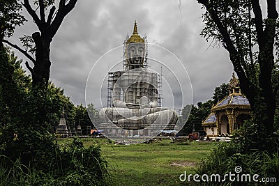 The largest Buddha statue in Laos high 54m wide 30m Stock Photo