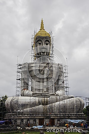 The largest Buddha statue in Laos high 54m wide 30m Editorial Stock Photo