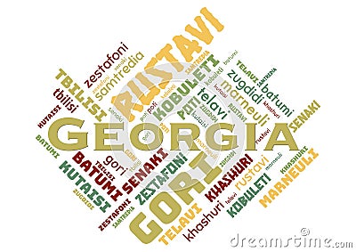 The largest cities in Georgia Stock Photo