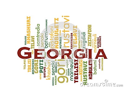 The largest cities in Georgia Stock Photo