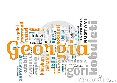 The largest cities in Georgia Stock Photo