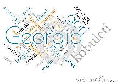 The largest cities in Georgia Stock Photo