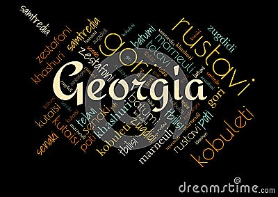 The largest cities in Georgia Stock Photo