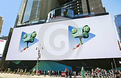 Largest Digital Billboard In Times Square - Stock Image - Everypixel