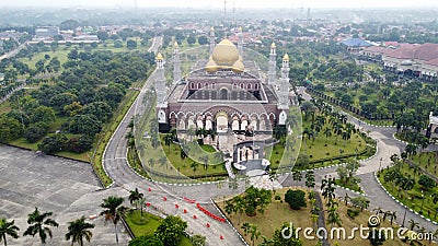 The Largest Mosque Masjid Kubah Emas at Depok, Ramadan Eid Concept background, Travel and tourism Editorial Stock Photo