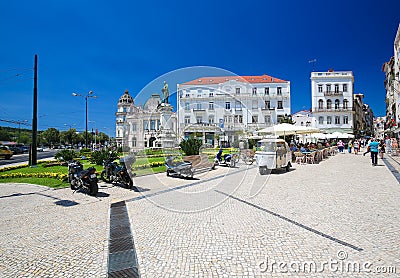 Largo da Portagem in Coimbra, Portugal Editorial Stock Photo