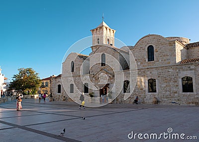 People visiting Saint Lazarus Church in Larnaca, Cyprus Editorial Stock Photo