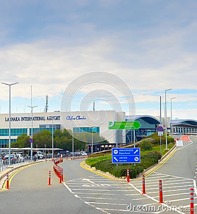 Larnaka International Airport, Larnaca, Cyprus Editorial Stock Photo