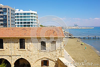 Larnaka Medieval Castle (Fort). Editorial Stock Photo
