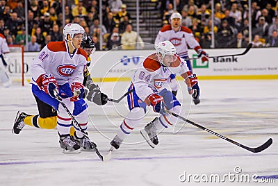 Lars Eller and Tom Pyatt, Montreal Canadiens Editorial Stock Photo