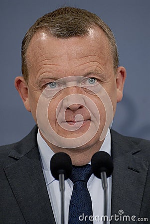 LARS LOKKE RASMUSSEN _DANISH PRIME MINISTER Editorial Stock Photo