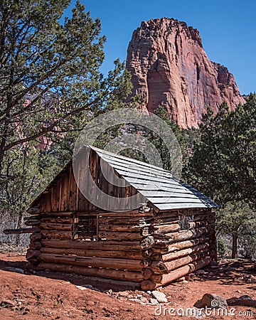 Larson Cabin Ruin in Zion Stock Photo