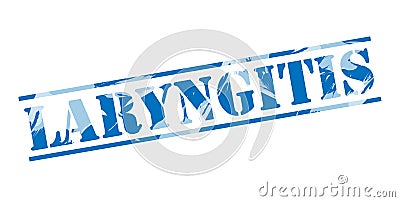 Laryngitis blue stamp Stock Photo