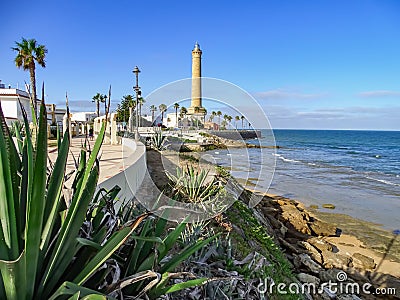Las Canteras beach from Chipiona Cadiz Spain Editorial Stock Photo