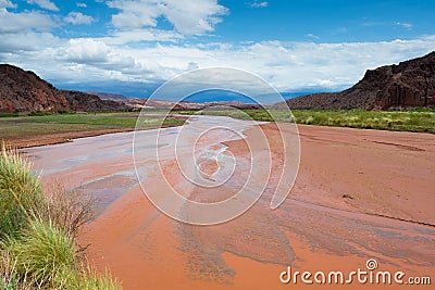 Las Conchas river at Quebrada de Cafayate, Argentina Stock Photo