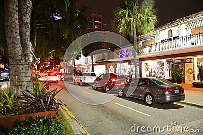 Las Olas Boulevard, Fort Lauderdale, Florida Editorial Stock Photo