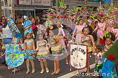 Las Palmas Children Carnival Parade Editorial Stock Photo