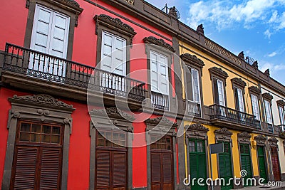 Las Palmas de Gran Canaria Vegueta houses Stock Photo