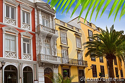 Las Palmas de Gran Canaria Veguetal houses Stock Photo