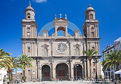 Las Plamas de Gran Canaria, old town Editorial Stock Photo