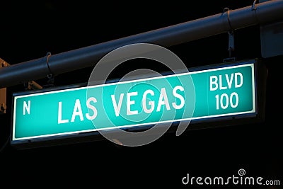 Las Vegas Boulevard sign Stock Photo