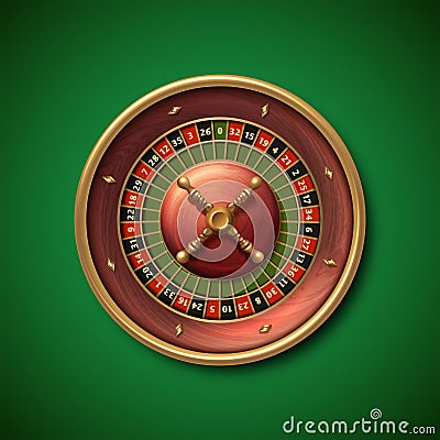 Las Vegas casino roulette wheel vector illustration Vector Illustration