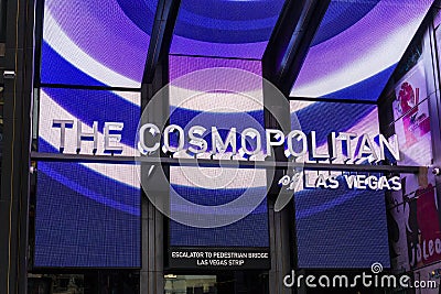 Las Vegas - Circa December 2016: The Cosmopolitan of Las Vegas. The Cosmopolitan is a resort casino and hotel on the Strip I Editorial Stock Photo