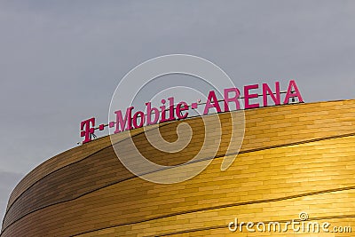 Las Vegas - Circa December 2016: The T-Mobile Arena Located on the Strip II Editorial Stock Photo