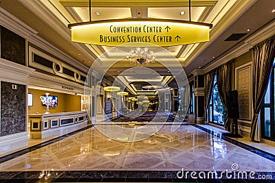 Las Vegas Convention Center At The Bellagio Editorial Stock Photo