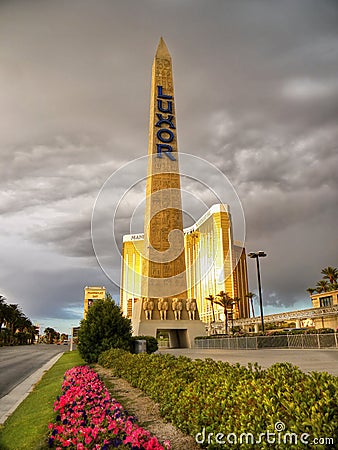 Las Vegas, Luxor Obelisk Editorial Stock Photo