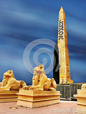 Las Vegas, Luxor Obelisk Editorial Stock Photo