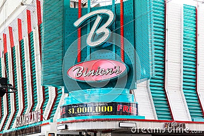 LAS VEGAS, NEVADA - August 22nd, 2016: Binion's Horseshoe Casino Editorial Stock Photo