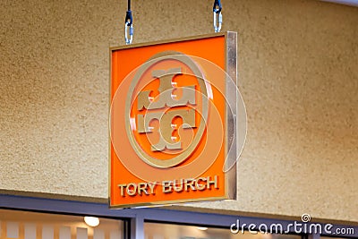 LAS VEGAS, NEVADA - August 22nd, 2016: Tory Burch Logo On Store Editorial Stock Photo