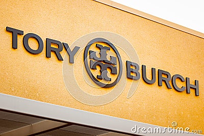 LAS VEGAS, NEVADA - August 22nd, 2016: Tory Burch Logo On Store Editorial Stock Photo