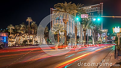 Las vegas nevada evening city lights and street views Editorial Stock Photo