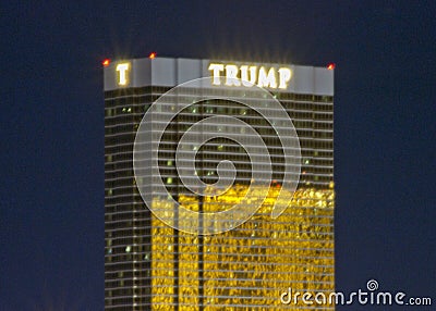 LAS VEGAS, NEVADA - Trump Tower Editorial Stock Photo