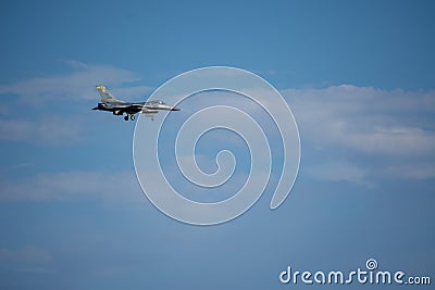 Air Force fighters from different national bases practicing landing and formation flying Editorial Stock Photo