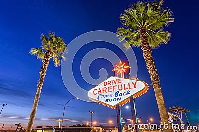 Las Vegas Welcome Sign Editorial Stock Photo
