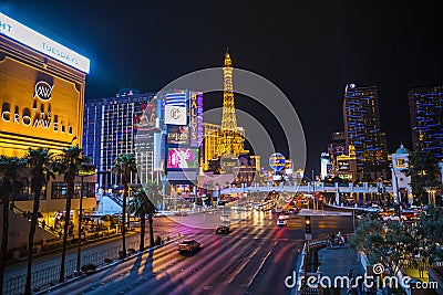 Las Vegas at night Editorial Stock Photo