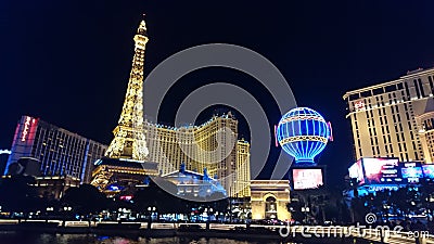 Las Vegas at night Editorial Stock Photo